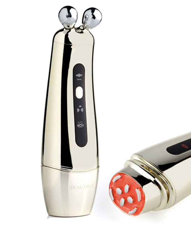 Mezoterapia Aura Age Defy Golden, masażer liftingujący do twarzy z falami radiowymi i DMA