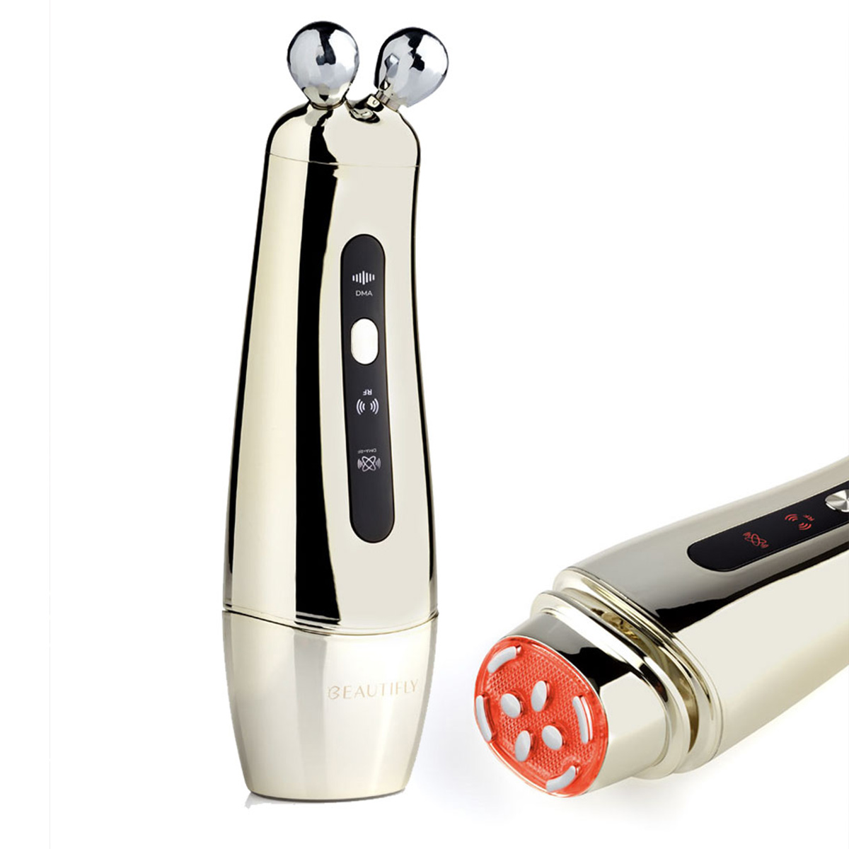 Mezoterapia Aura Age Defy Golden, masażer liftingujący do twarzy z falami radiowymi i DMA